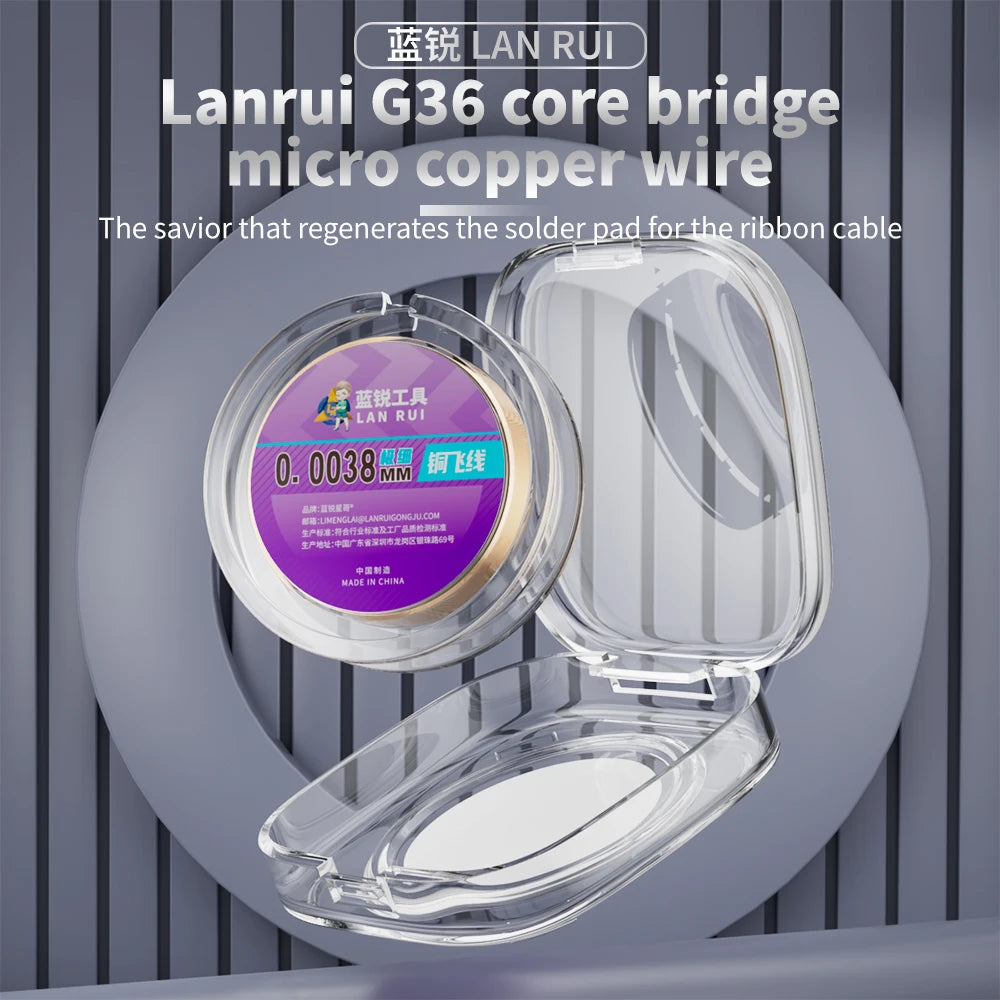 LANRUI G36 0.0038mm Micro Copper Wire Fine Tough For CPU Motherboard Cable Repair
