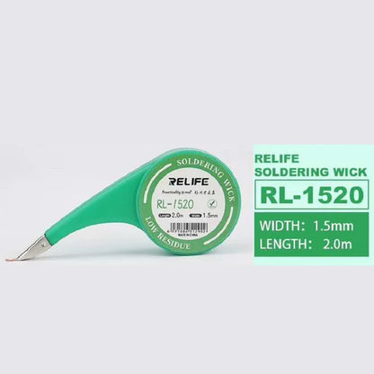 Relife Desoldering Braid Welding Solder Wick Wire No-Clean Low Residue Tin Repair Tool RL-1520 RL-2020 RL-2520 RL-3020 RL-3520