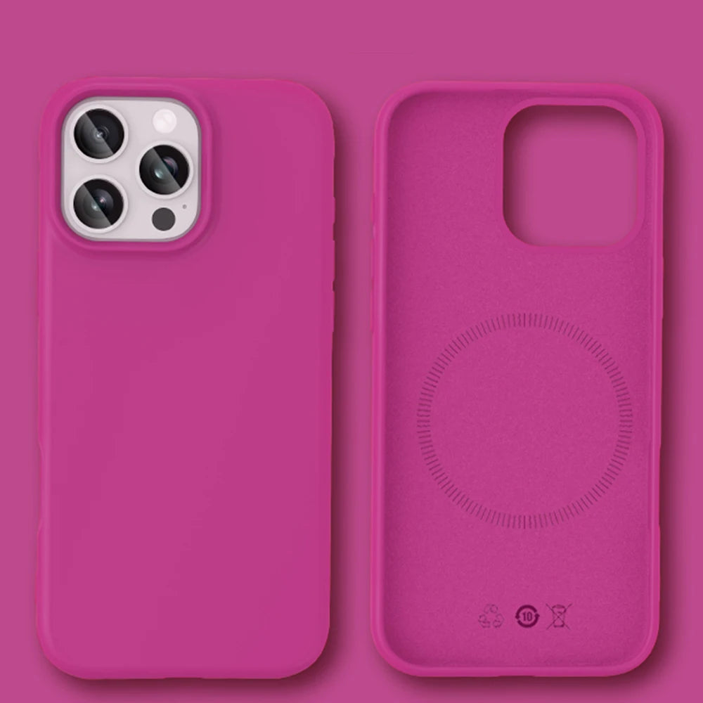 Original Liquid Silicone For Magsafe Magnetic Case For iPhone 18 17 Air 16 E 15 14 13 Pro Max Plus Charging Skin-friendly Cover