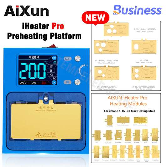 JC Aixun iHeater Pro Android para iPhone X 14 15 16 17 Pro Max Placa Base Calentamiento Estratificado Separación Desmontaje Herramientas de Plataforma