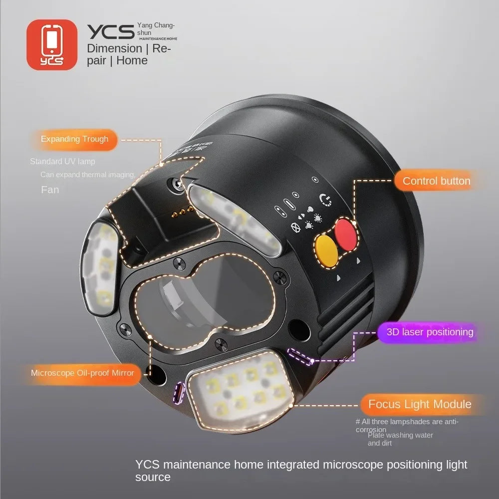Qianli/YCS 256 Thermal Imager, 4K CTV Camera/CX60s and Polarized LED Positioning Light Source for Qianli 6558 Microscope