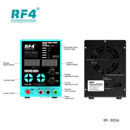Opciones de fuentes de alimentación de CC RF4 RF-305A/3005D/3005PRO