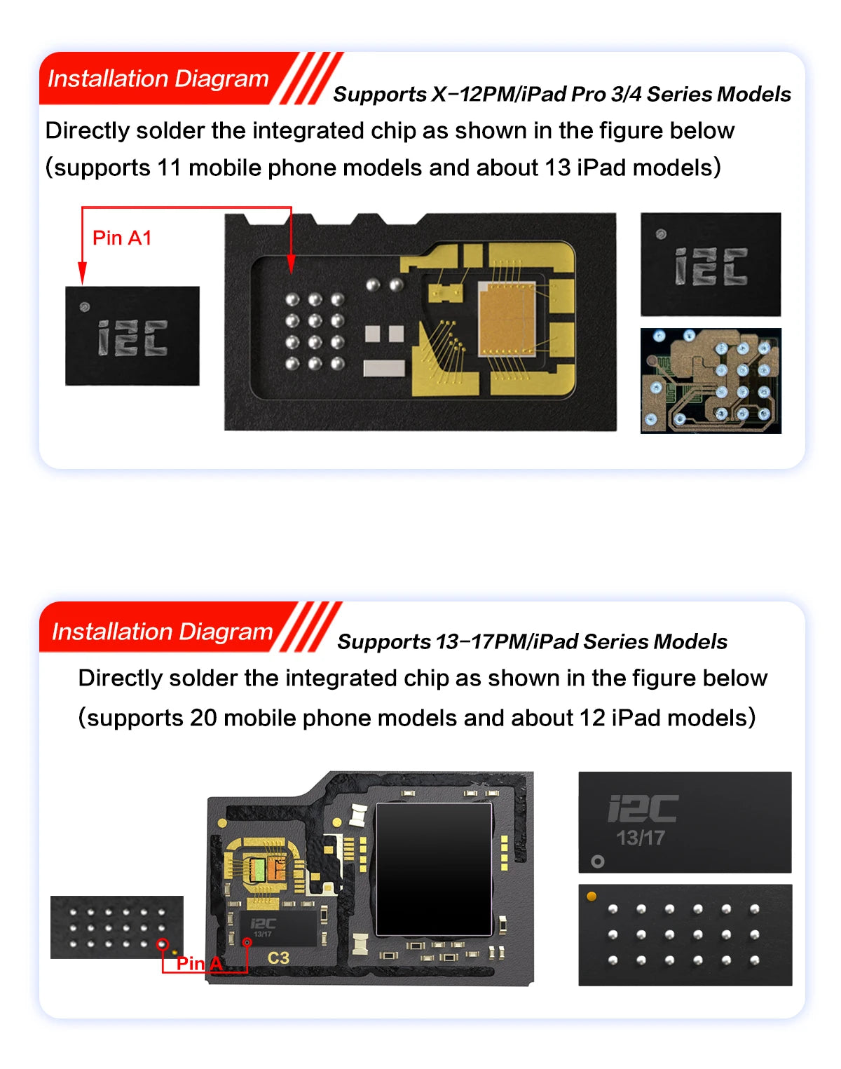 I2C Face ID Dot Projector Repair Chips - 10-Piece Options