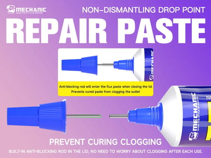 Mechanic  G100 Non-Dismantling Drop Point Repair Paste for Phones Tail Plug CHIP Pin PCB Seat Drooped Points Fast Curing Repair