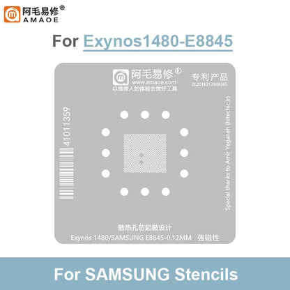 AMAOE Exynos 1480 S5E8845 BGA Stencil, 0.12mm