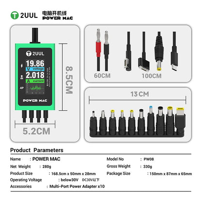 2UUL PW08 Power Mac Digital Power Switch Cable for Computer Repair Power Cable Repair Testing Tools Motherboard Repair