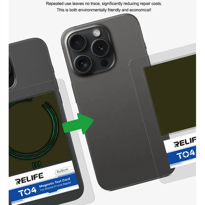 RELIFE TO4 Magnetic Card for Mobile Phone Repair Non-Destructive Testing Unlimited Charging Area Magnetic Visible Testing Tool
