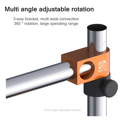 AMAOE AM-X3 360° Rotating Articulating Microscope Arm Bracket (Heavy-Duty Stand)