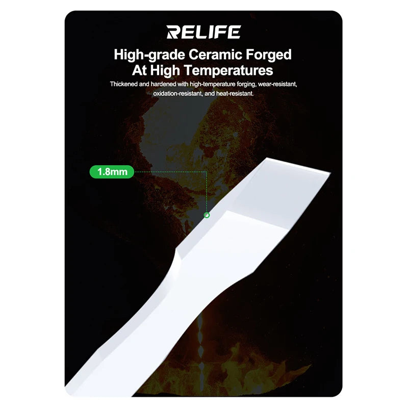 RELIFE TK1 Ceramic Solder Scraper Non-magnetic Anti-static For BGA Motherboard Chip Repair Tin Planting Tin Scraper
