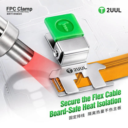 2UUL FC01 FPC Flex Cable Clamp Stainless Steel Precise Holder for Phone Motherboard PCB Soldering Maintenance