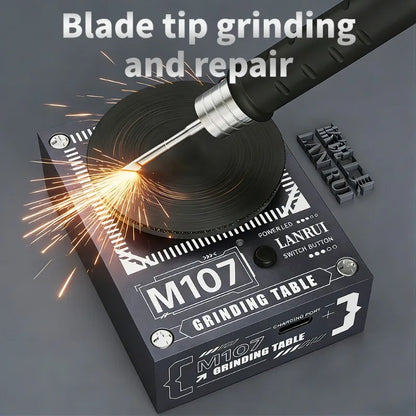 Lanrui Electric Disc Polishing Grinding Machine M107 Hand Sharpening Tool for Scissors Tweezers Blades Carving Knives Tools Set