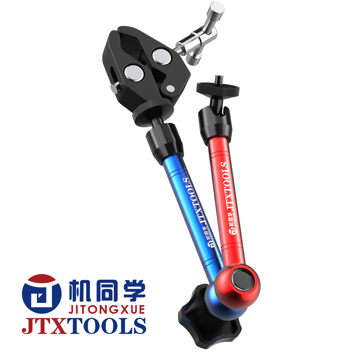 JTX X2 Brazo Mágico Multifuncional Set de Soporte Universal con Medidor Multifunción de Forma de Onda Curva Precisa A9