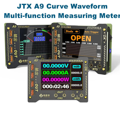 JTX A9 Accurate Curve Waveform Multi-function Measuring Meter Digital Display 0-36V Voltage and Current Precision Tester Meter