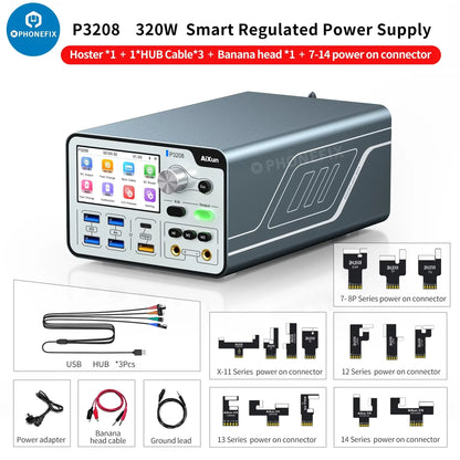 AIXUN P3208 Intelligent Regulated Power Supply For iPhone 7-16 PRO MAX Android Motherboard Battery Testing Mobile Phone Repair