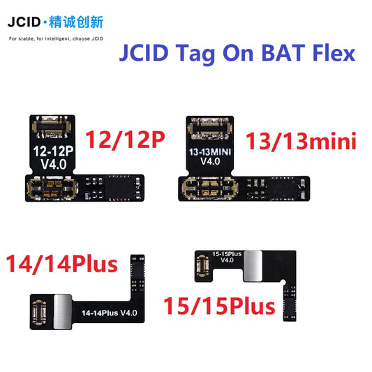 JCID JC Original Tag On Battery External Repair Flex Cable For Phone 12 13 14 15 16 Pro Max No Pop Up Write Data V1SE Programmer