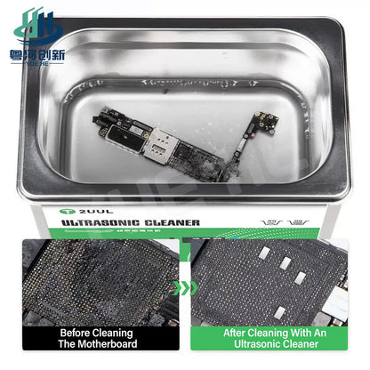 2UUL SS01 0.8L Ultrasonic Cleaner 40KHz Digital Timing Degas Function For Phone Mainboard IC Cleaning Machine Tools
