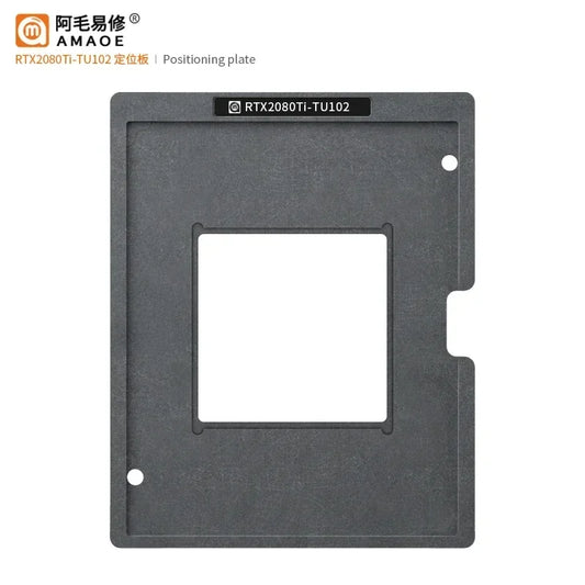 Set de plantilla y plataforma para reballing de GPU BGA Amaoe para RTX 2080 / 2080 Ti (TU102)