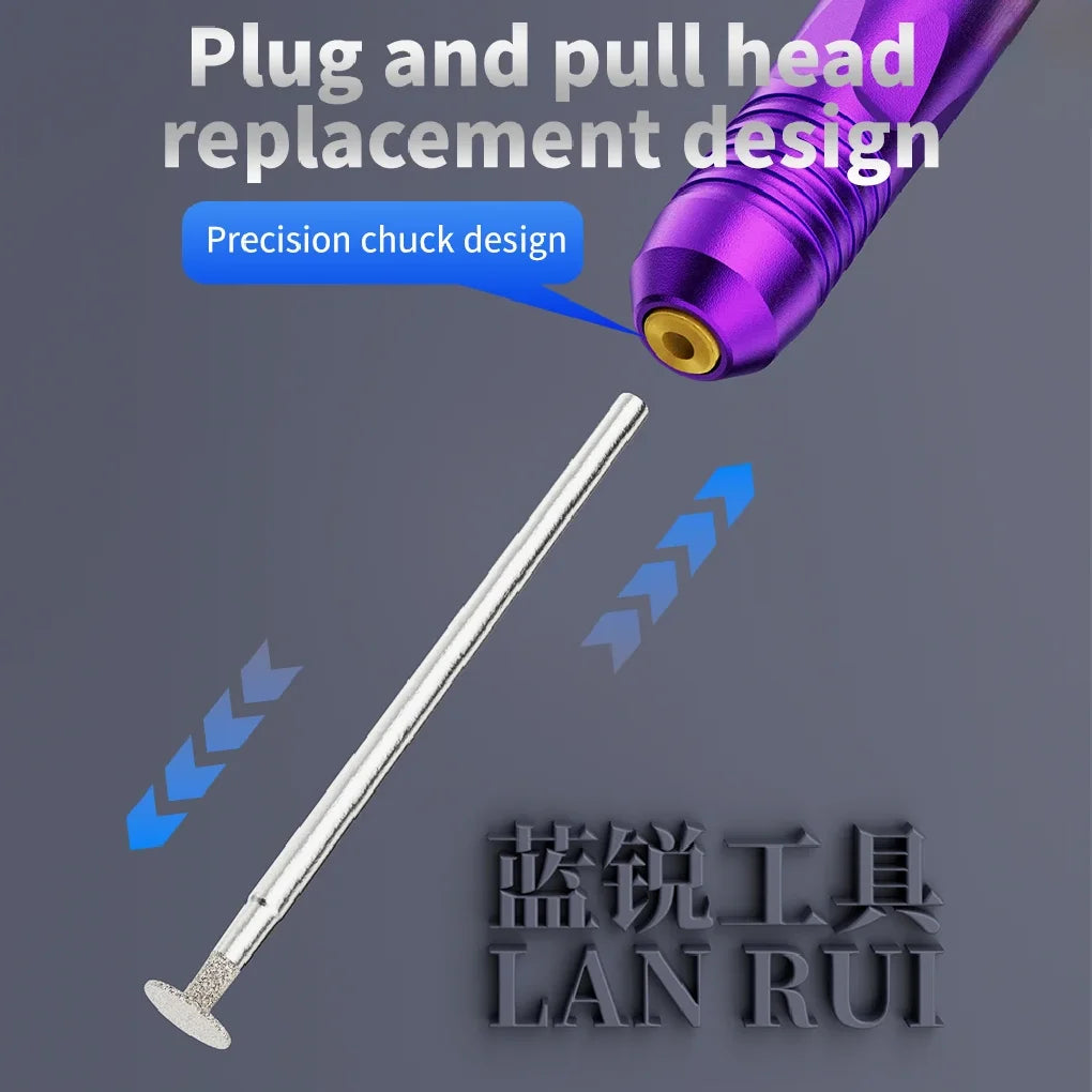 LANRUI F2 Micro Grinding Pen Phone Repair Stripping Stripped Screws Cutting Shield Cover Removal Hard Drive CPU Polishing Tool