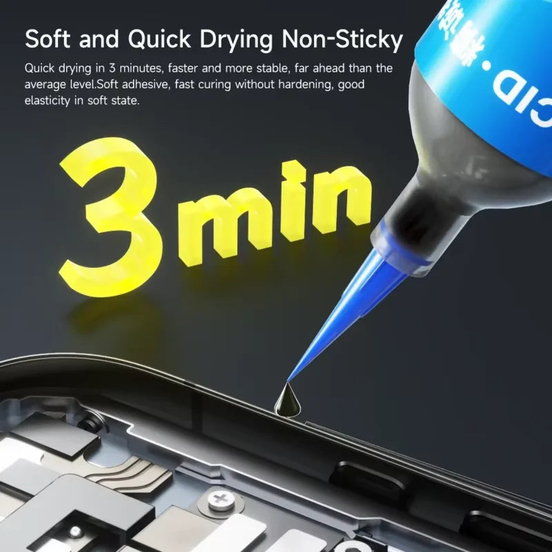 JCID TP Nano Repair Glue for Phone/Electric 3Min Cure Super Strong Fire-Resistant -16℃~62℃ Metal/Plastic/Glass Glue Phone Repair