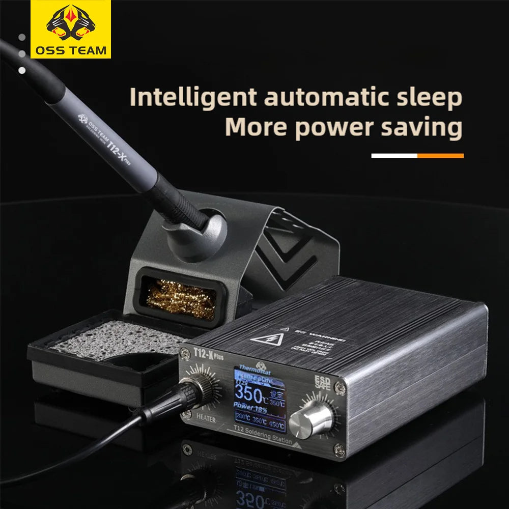 OSS T12-X PLUS Soldering Station Electronic Soldering Iron With T12 Tips For PCB Repair Phone Board Welding Repair Tools