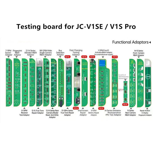 Adaptador de placa de prueba JCID V1SE/V1S Pro para reparación de Face ID/batería/cámara de teléfonos móviles
