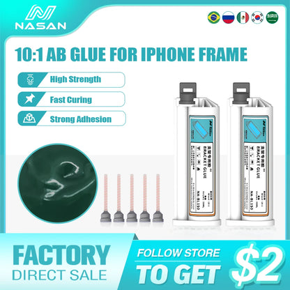 NASAN 10:1 AB Adhesive for Phone Frame Bonding