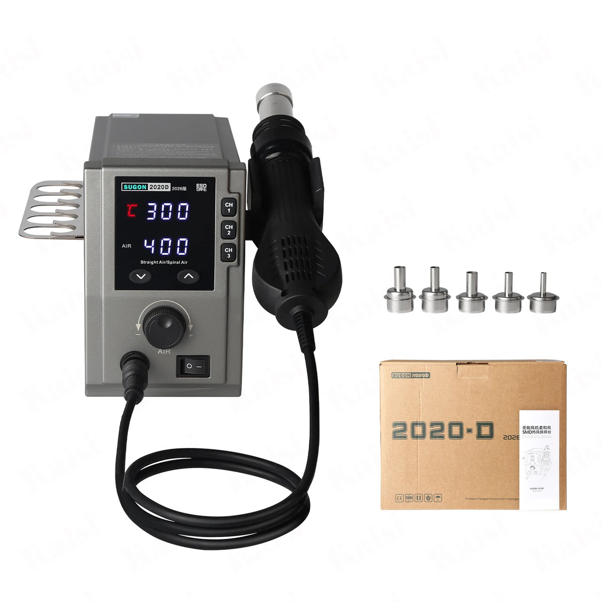 SUGON 2020D V2026 Soldering Station 700W Spiral Air Hot Air Gun High Air Volume Welding Machine PCB SMD BGA Repair Solder Tools
