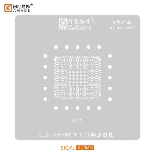 Plantilla AMAOE de 0,20 mm para reballing BGA de CPU de portátil SR1YJ (calentamiento directo anti-deformación)
