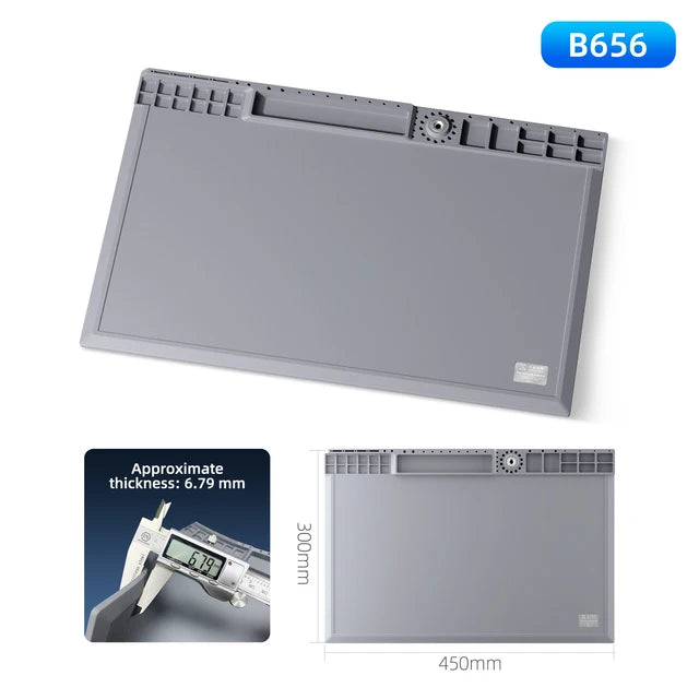 QIANLI MEGA-IDEA High Temperature Resistance Silicone Insulation Pad Multifunctional for Phone BGA PCB Desktop Work Repair Mat