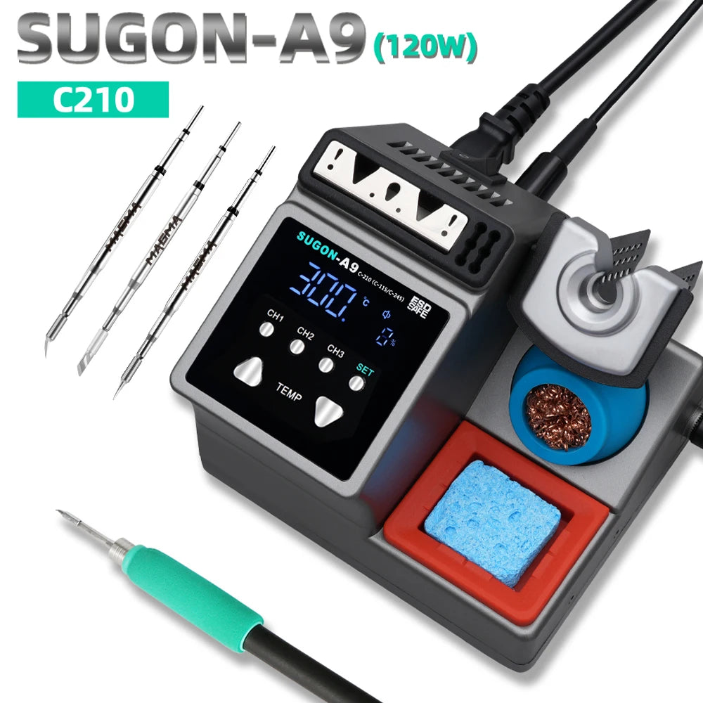 SUGON A9 Soldering Station Compatible With 210/245/115 Handle Welding Repair Station Suitable For Mobile Phone BGA PCB Repair