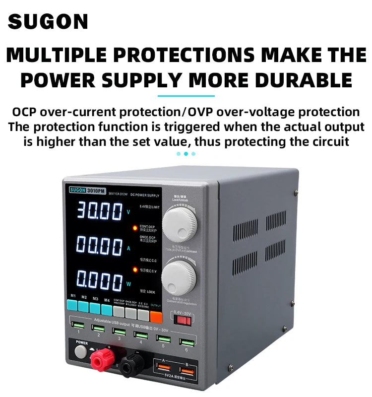 SUGON 3010PM DC Power Supply Adjustable Switching Power Supply for Equipment Maintenance