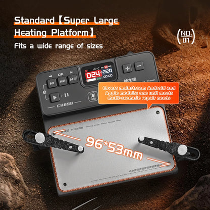 YCS CH898 Precision Heating Platform with Adjustable Clamp Universal for Android Phone IPhone Motherboard PCB Lamination Repair