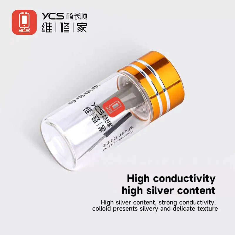 YCS D11 Nano Conductive Silver Paste Low Resistance High Temperature Resistance Mobile Phones Green/Yellow Screen Repair Tool