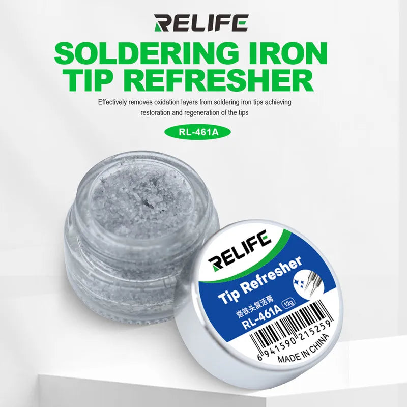 RELIFE RL-461A Soldering Tip Refresher Tool Efficient Residue Removal for Mobile Phone Electronics Repairing Soldering Tips