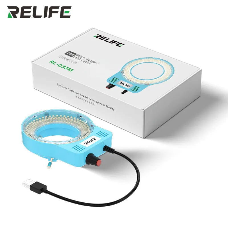 RELIFE RL-033M Microscope Light Source with 144 Lamp Beads Strong Focusing, Adjustable Brightness , Convenient USB Interface