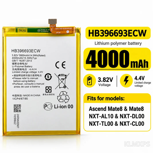 HB396693ECW High-Capacity Replacement Battery for Mate 8 NXT-AL10 NXT-CL00 TL00 DL00 Mobile Phone Repair Parts