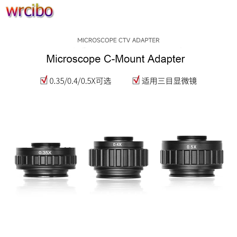 Adaptador ajustable AMAOE para cámara de microscopio con montura C y TV (0,35X/0,4X/0,5X)