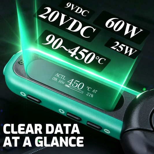 Soldador y pinzas YIHUA 928D-IX con PD/QC