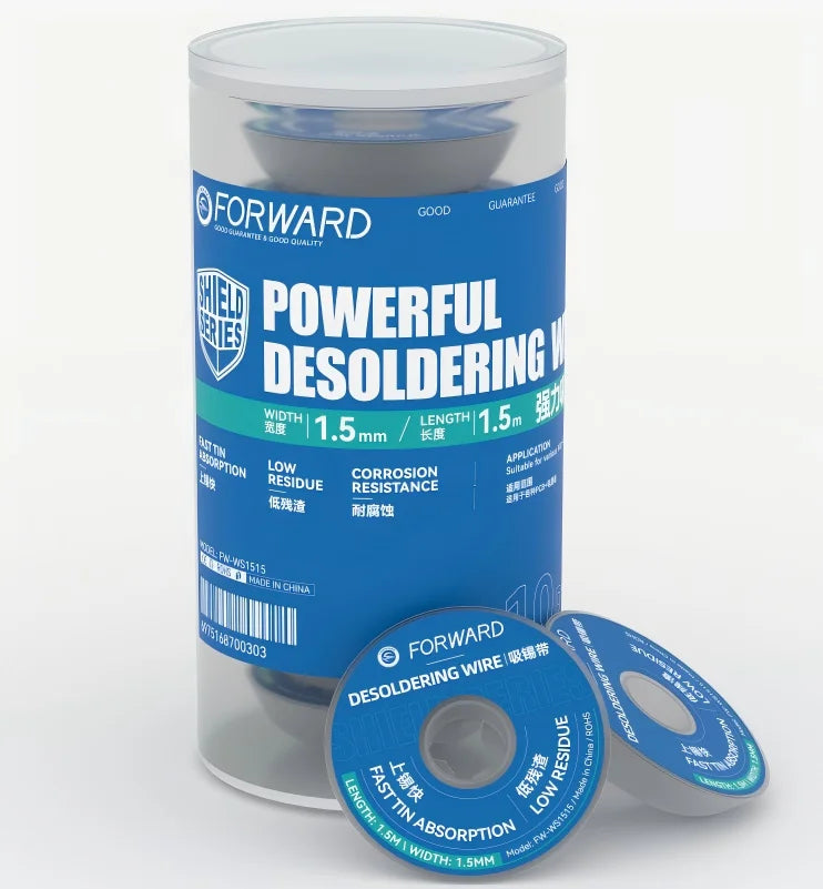 FORWARD FW-WS1515/2015/2515 Desoldering Wire 10Pc/Roll Low Residue for Mobile Phone BGA Soldering Wick Fast Tin Repair Tools kit