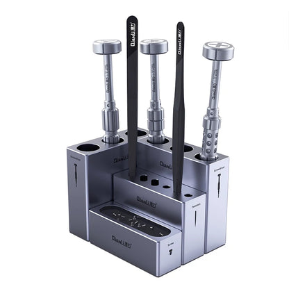 Organizador modular de almacenamiento QIANLI ICube de aleación de aluminio para herramientas, tornillos y piezas de reparación de teléfonos móviles