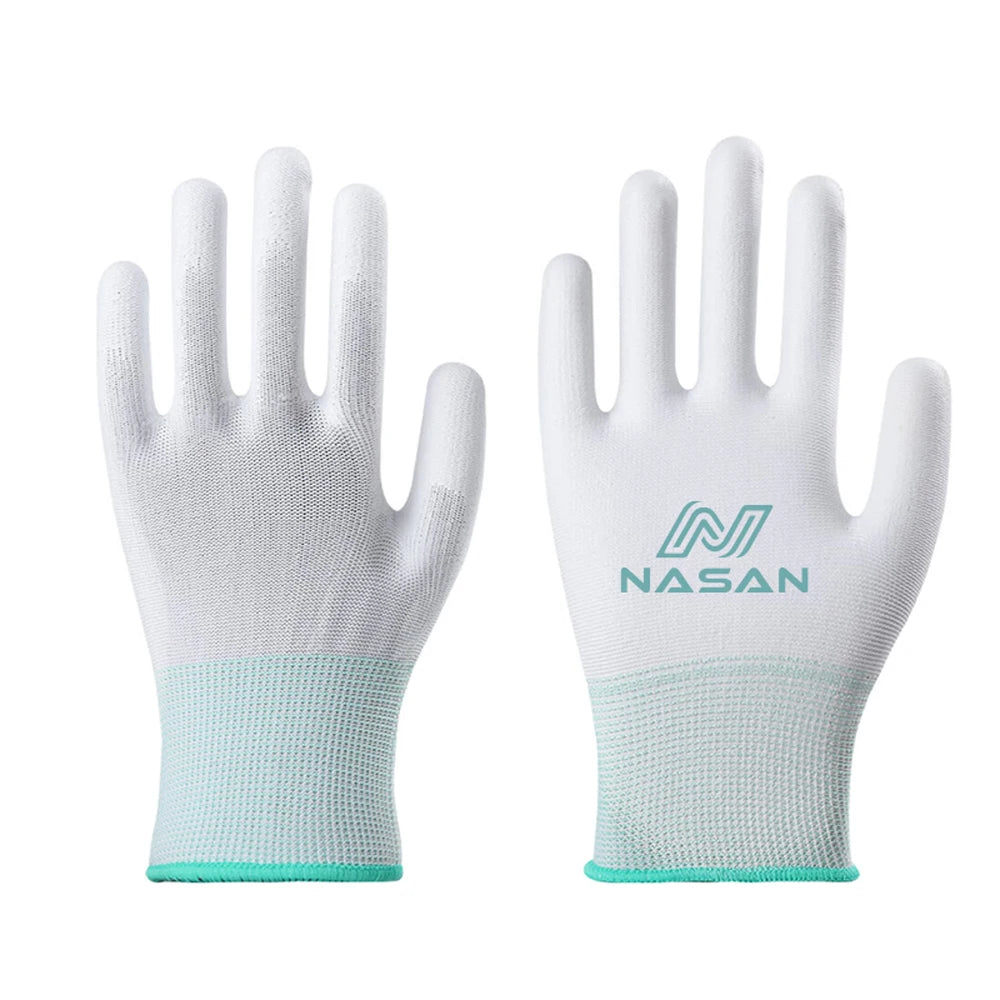 Guantes de nailon elástico NASAN para manipulación de componentes electrónicos, 12 pares