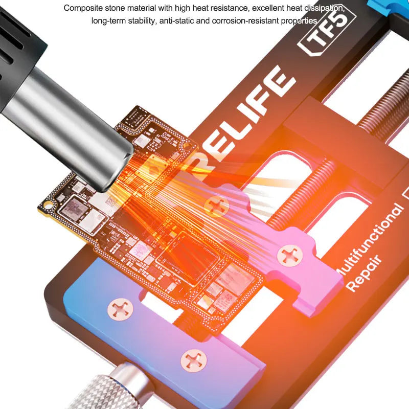 RELIFE TF5 Multifunctional Repair Fixture for Clamping and Repairing Various Mobile Phone Motherboards, CPU Chips, and Component