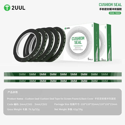 2UUL CS01 CS02 3mm/5mm Cushion Seal Tape Foam Adhesive for Mobile Phone Curved Screen LCD Frame Repair Tool