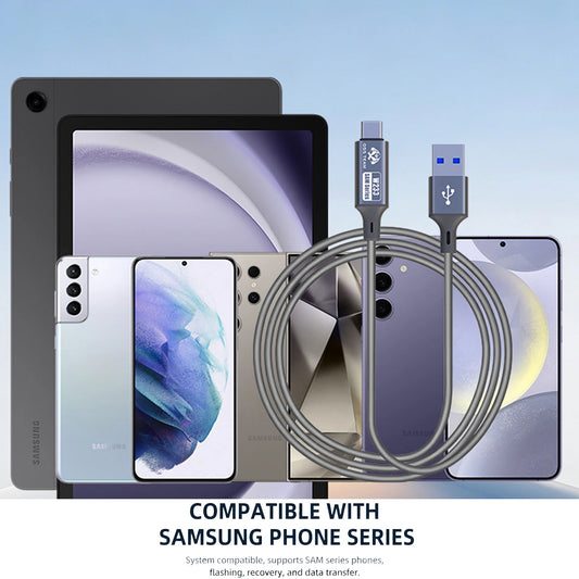 Cable combinado USB-C OSS W233 para modo de descarga, Odin y minería, con entrada automática al modo de recuperación de datos para la serie SAM
