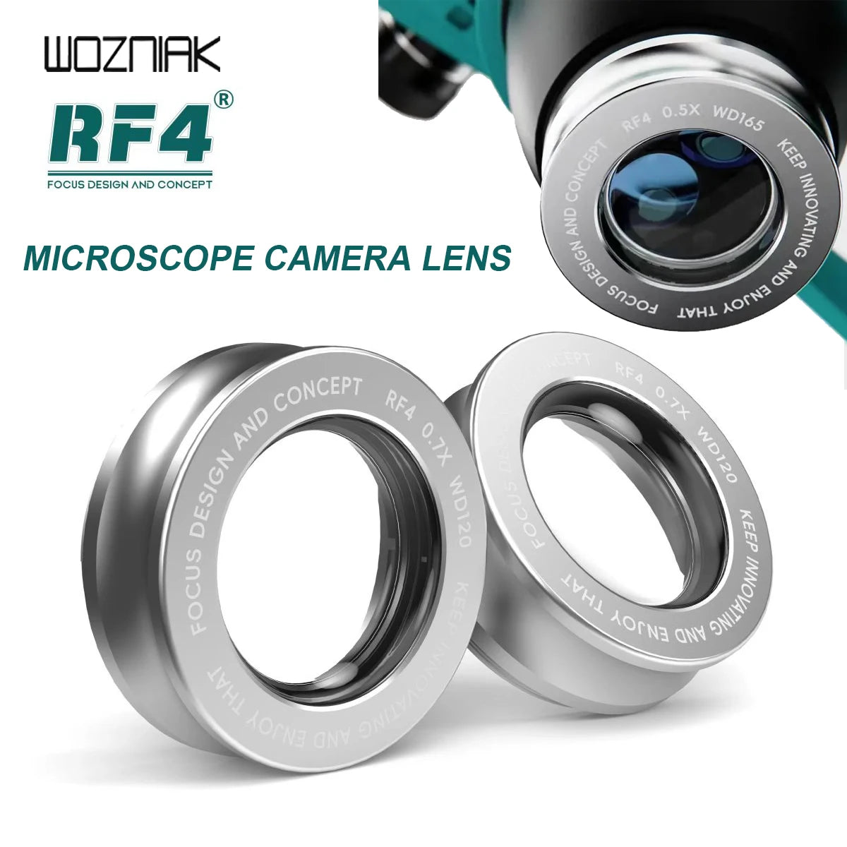 Lentes auxiliares de microscopio RF4 WD165 0,5X/0,7X