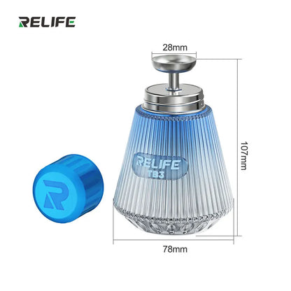 RELIFE TB3 Solvent Bottle Copper Core Pump Anti-clog and Anti-splash Liquid Flux Alcohol Oil Dispenser Bottle Cleaner