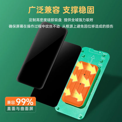YCS Visual Screen Separation Mold for Straight & Curved Phones, Precise Alignment Cover Bracket Repair Fixture