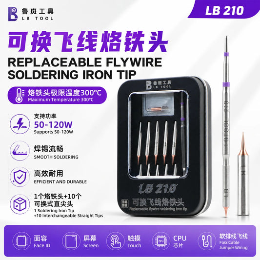 LUBAN LB210 Flywire Soldering Iron Replacement Tip for Phone Repair