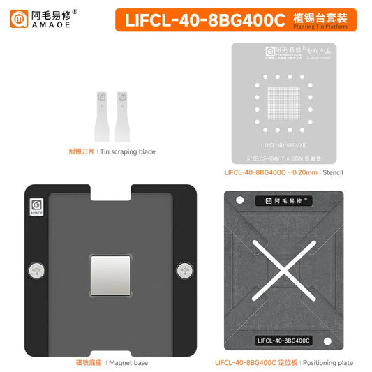 AMAOE XC7Z010/LIFCL-40 BGA400 Plataforma magnética de reballing BGA