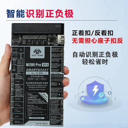 OSS W209 PRO V11 Battery Activator Panel Fast Charge Detection Board For iPhone 6-17 Pro Max Samsung Android Phones Activation